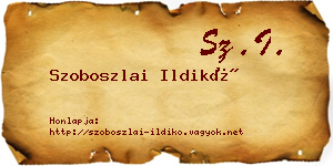Szoboszlai Ildikó névjegykártya