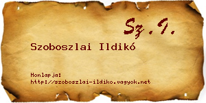 Szoboszlai Ildikó névjegykártya
